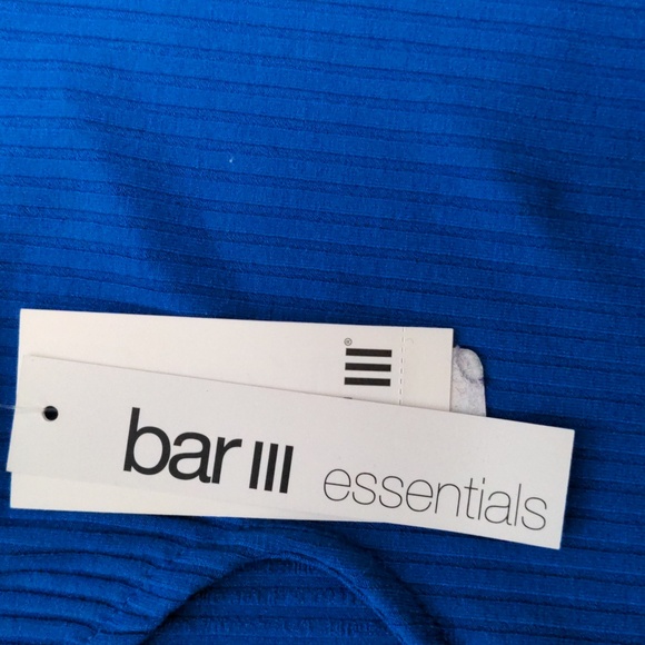 NWT Bar III Essentials Womans Size XL Blue Bodycon One Sleeve Top - Picture 4 of 6